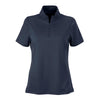 Vantage Women's Navy Micro-Waffle Mesh Polo