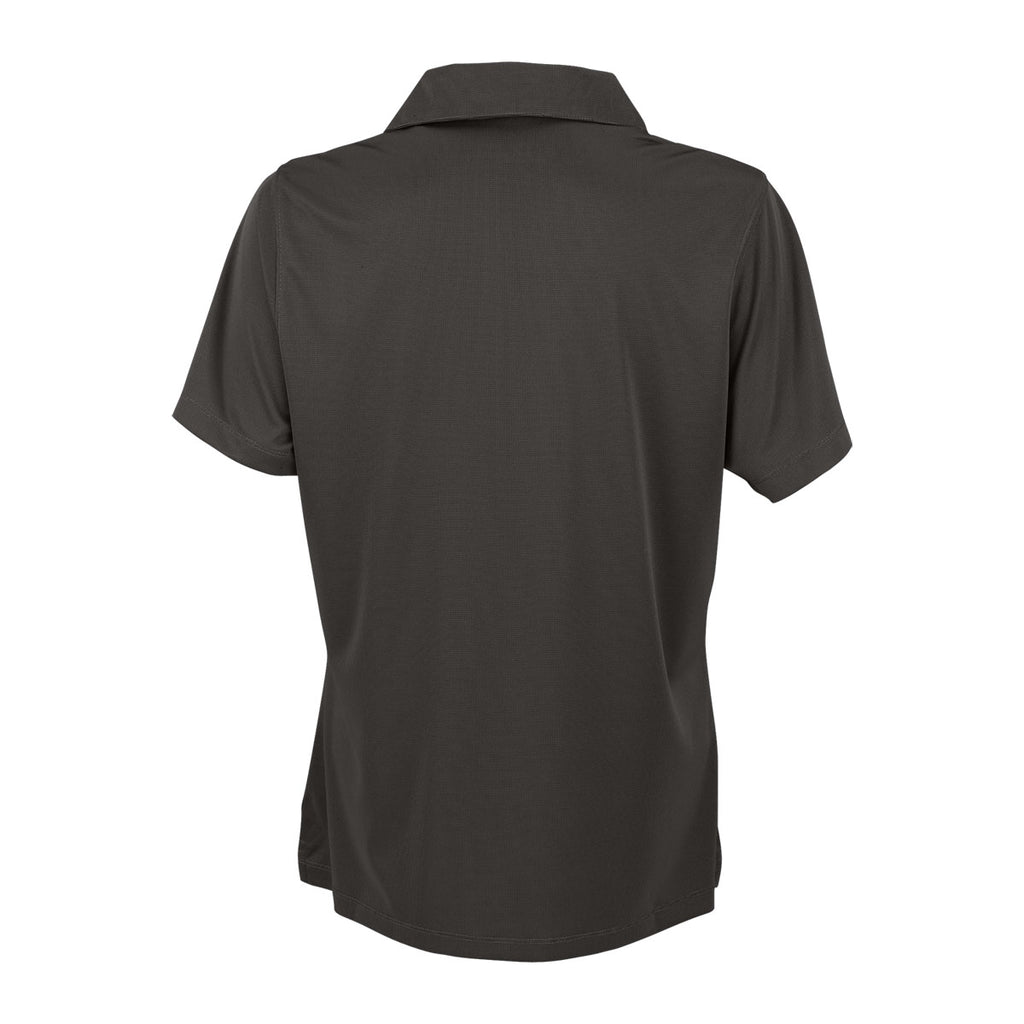 Vantage Women's Black/Grey Nailhead Polo