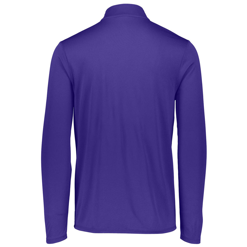 Augusta Sportswear Men's Purple Attain Quarter-Zip Pullover