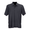 Vantage Men's Dark Grey Textured Stripe Polo