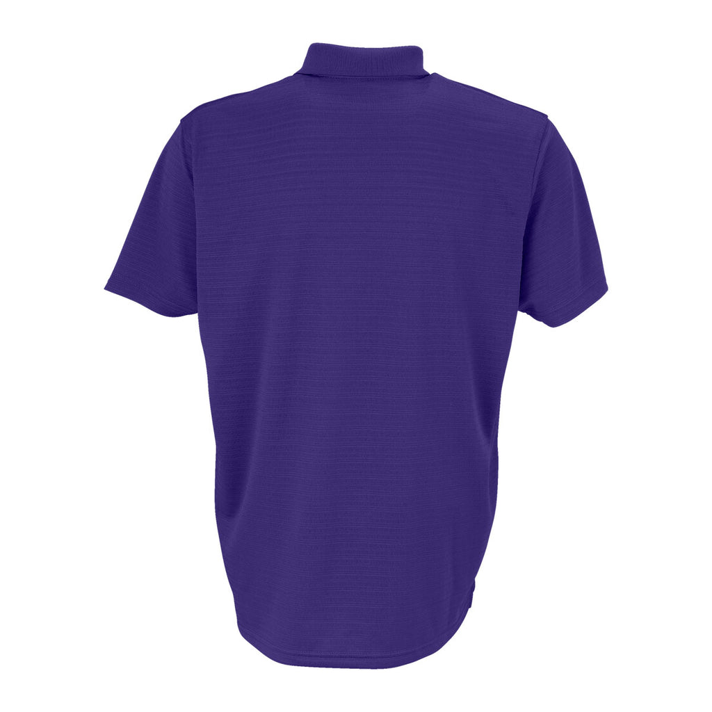 Vantage Men's Purple Textured Stripe Polo