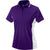 Charles River Women's Purple/White Color Blocked Wicking Polo