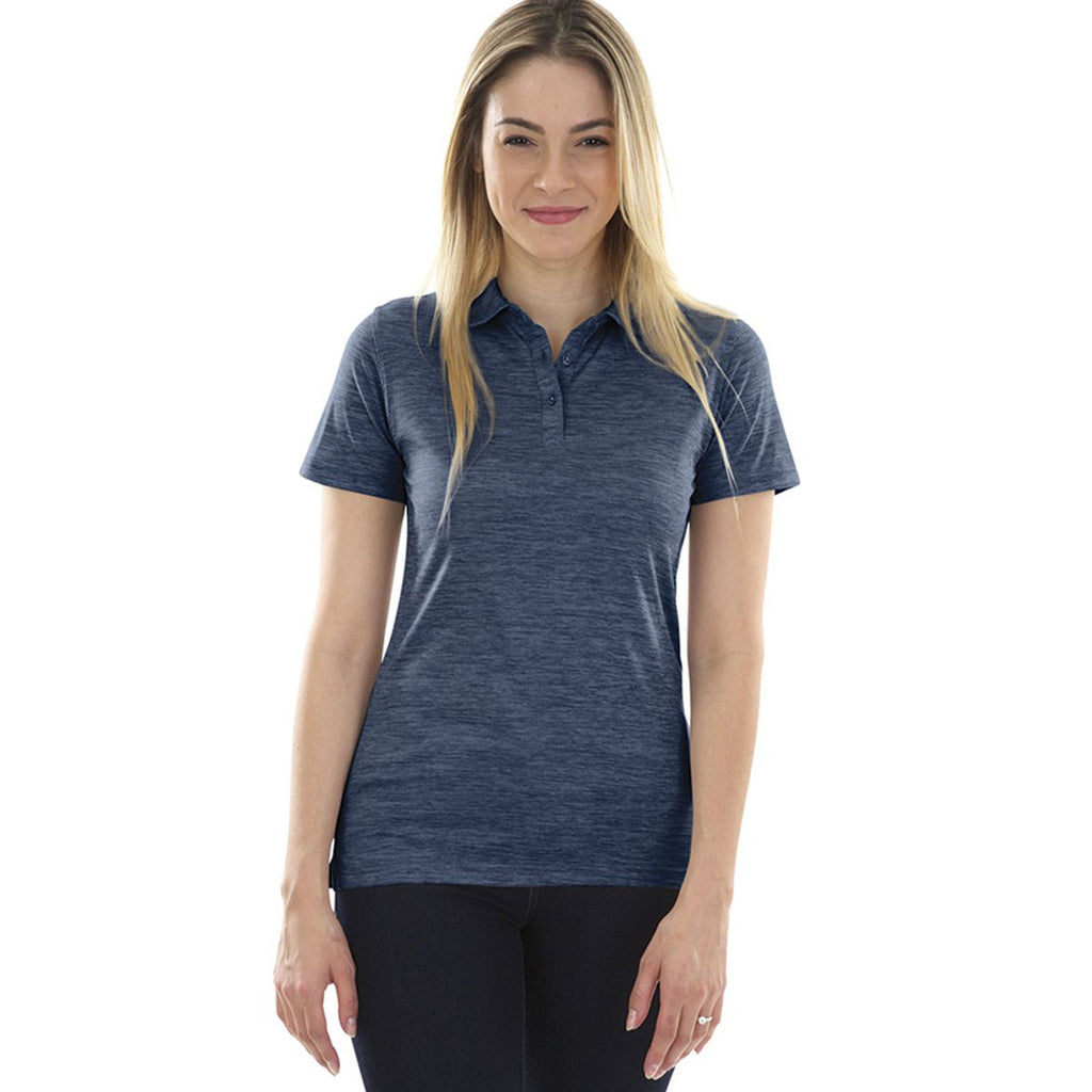 Charles River Women's Navy Space Dye Performance Polo