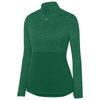 Augusta Women's Dark Green Shadow Tonal Heather Quarter Zip Pullover