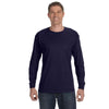 Jerzees Men's J Navy 5.6 Oz Dri-Power Active Long-Sleeve T-Shirt