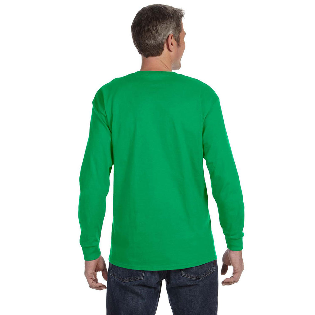 Jerzees Men's Kelly 5.6 Oz Dri-Power Active Long-Sleeve T-Shirt