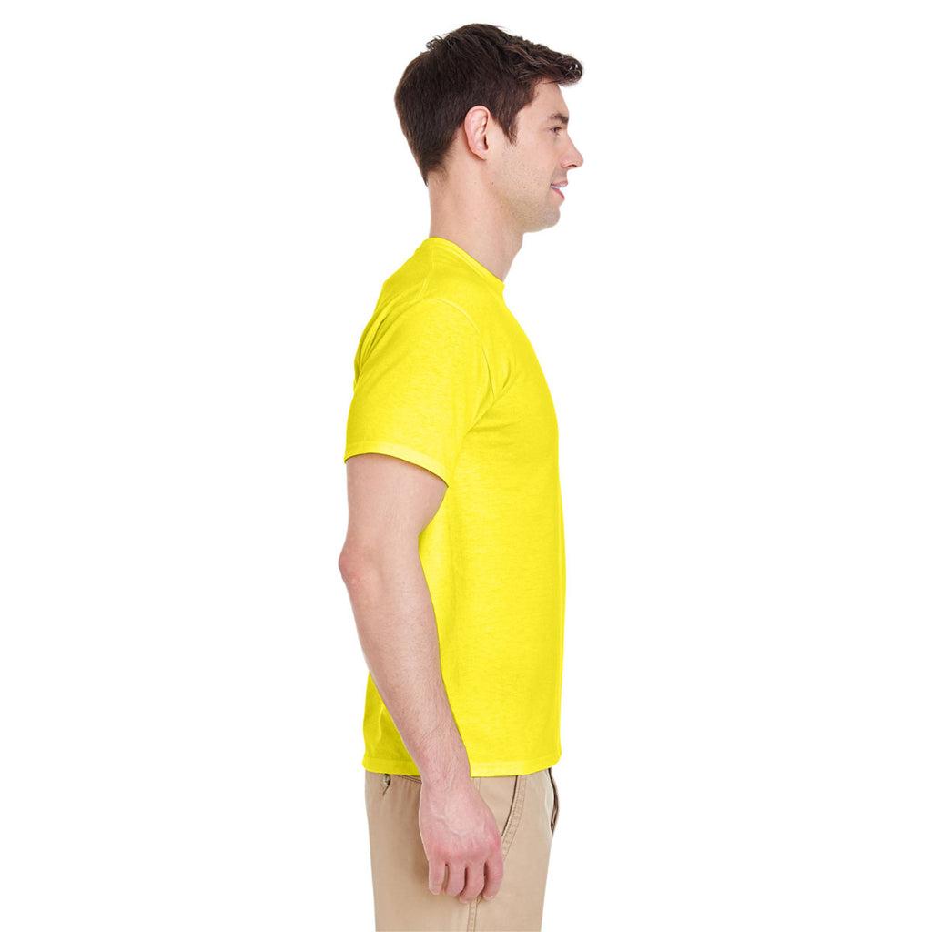 Jerzees Men's Neon Yellow 5.6 Oz Dri-Power Active T-Shirt