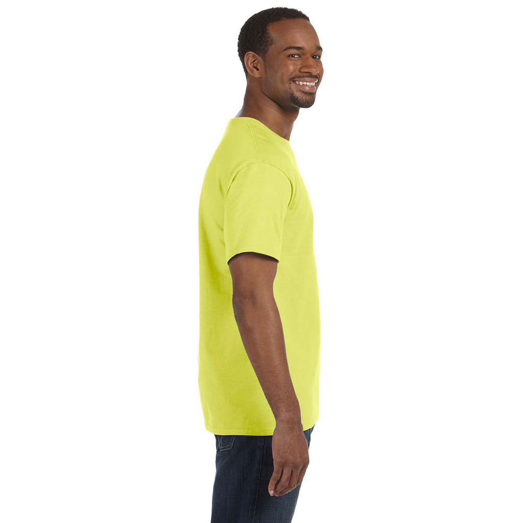 Jerzees Men's Safety Green 5.6 Oz Dri-Power Active T-Shirt