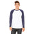 Bella + Canvas Men's White/Navy Jersey Long-Sleeve Baseball T-Shirt