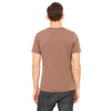 Bella + Canvas Unisex Heather Brown Jersey Short-Sleeve T-Shirt