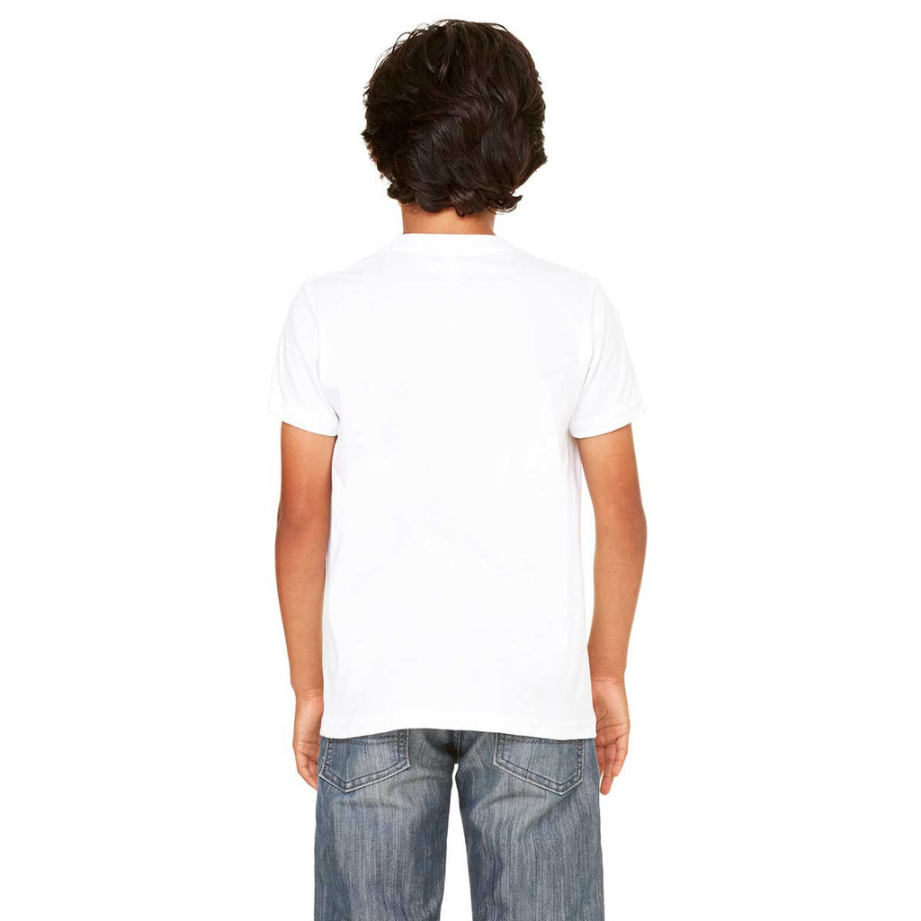 Bella + Canvas Youth White Jersey Short-Sleeve T-Shirt