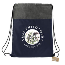Leed's Navy Ash Recycled Drawstring Bag