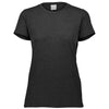 Augusta Sportswear Women's Black Heather Tri-Blend Tee