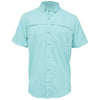 BAW Men's Ice Blue Short Sleeve Fishing Shirt