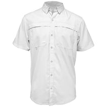 BAW Men's White Short Sleeve Fishing Shirt