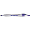 Hub Pens Purple Trim Javalina Chrome Bright Pen with Blue Ink