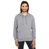 Threadfast Unisex Charcoal Heather Triblend French Terry Hoodie