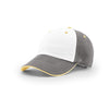 Richardson White/Charcoal/Vegas Gold Lifestyle Unstructured Washed Chino Cap