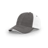 Richardson Charcoal/White Lifestyle Unstructured Split Washed Chino Sandwich Visor Cap