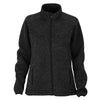 Vantage Women's Black Heather Summit Sweater-Fleece Jacket