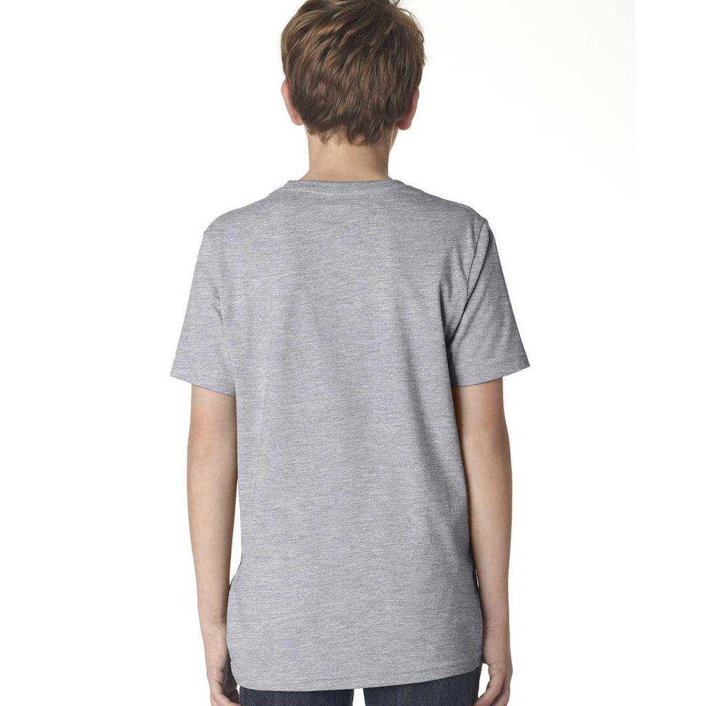 Next Level Boy's Heather Grey Premium Short-Sleeve Crew Tee