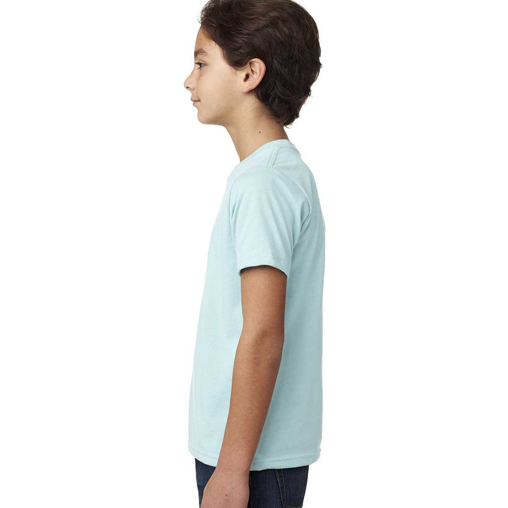 Next Level Boy's Ice Blue CVC Crew Tee