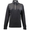 Vantage Women's Dark Grey Grid Quarter Zip Pullover