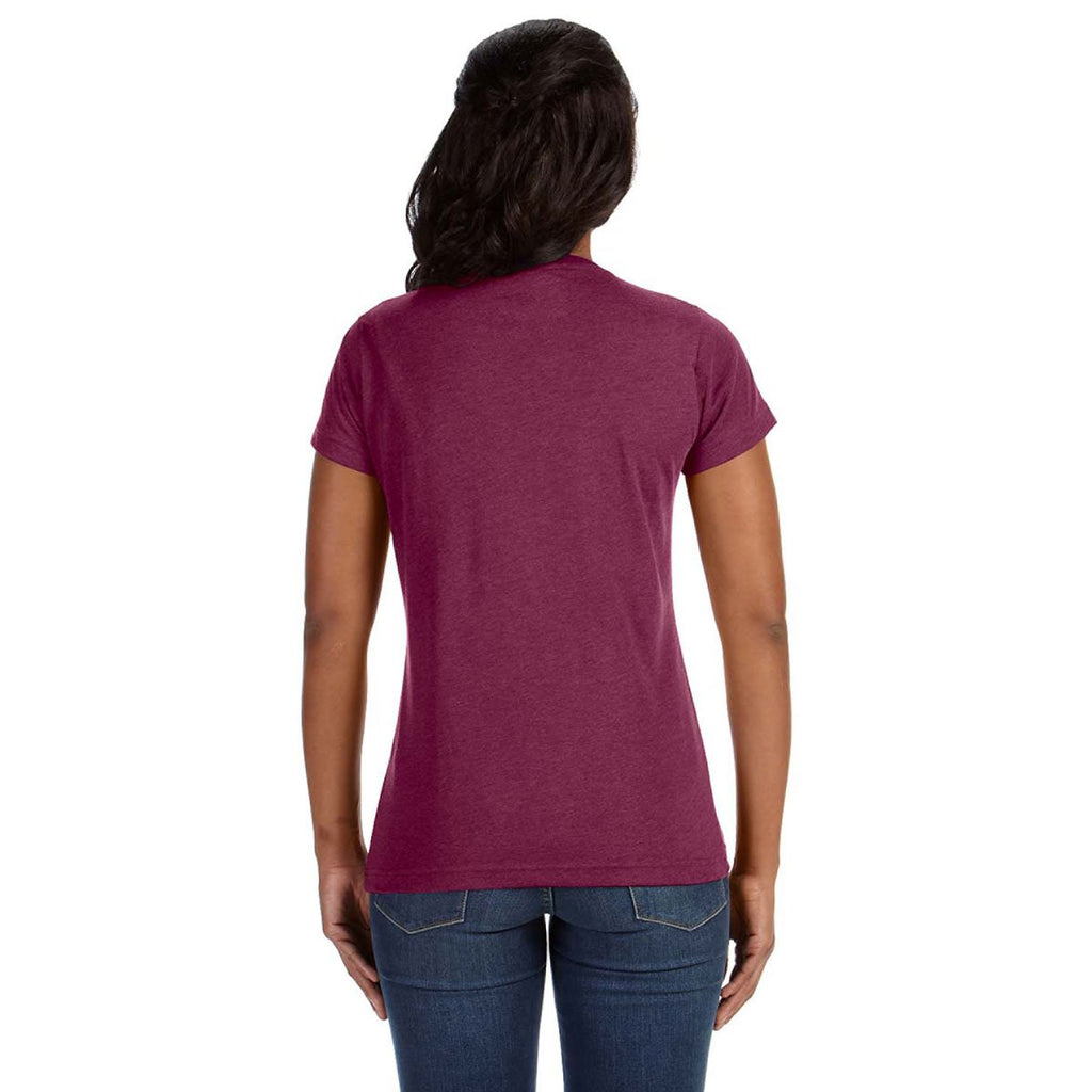 LAT Women's Vintage Burgundy Fine Jersey T-Shirt