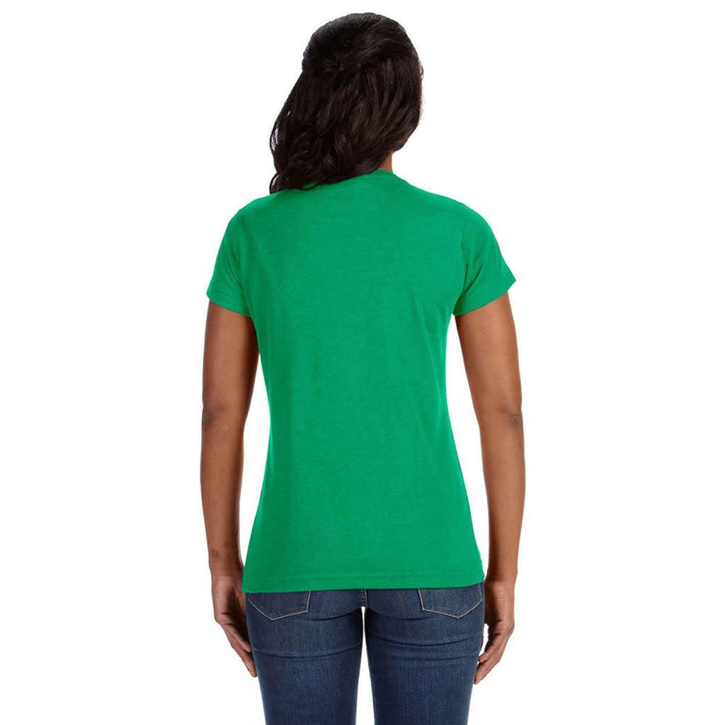 LAT Women's Vintage Green Fine Jersey T-Shirt