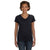 LAT Women's Black V-Neck Fine Jersey T-Shirt