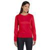 LAT Women's Red Long Sleeve Premium Jersey T-Shirt