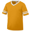 Augusta Sportswear Men's Gold/White Sleeve Stripe Jersey