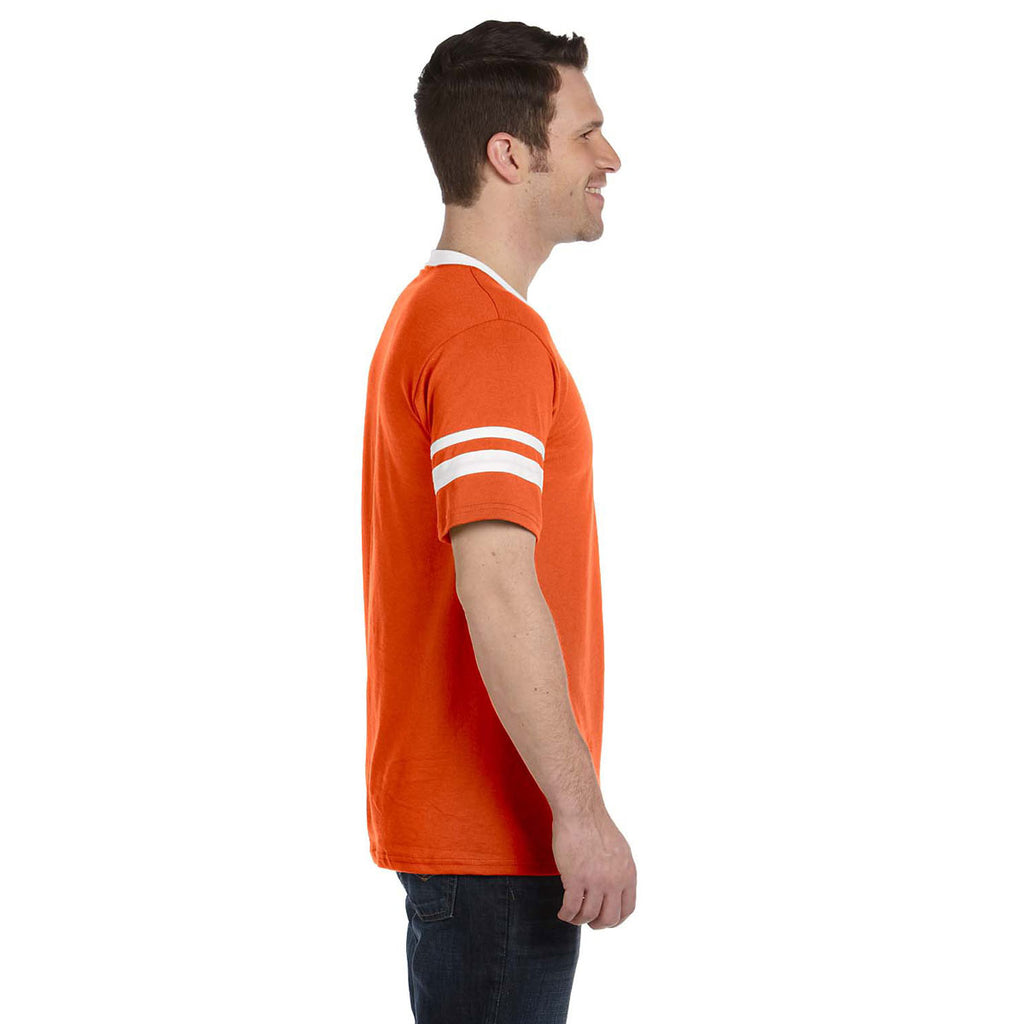 Augusta Sportswear Men's Orange/White Sleeve Stripe Jersey