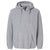 Burnside Men's Heather Grey Polar Fleece Quarter-Zip Hooded Pullover