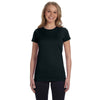 LAT Women's Black Junior Fit Fine Jersey T-Shirt