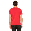 Bella + Canvas Unisex Red Poly-Cotton Short Sleeve T-Shirt