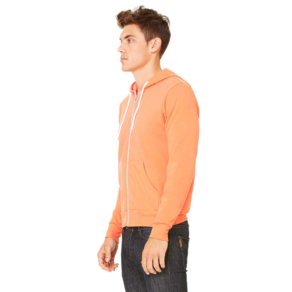 Bella + Canvas Unisex Coral Full-Zip Hoodie