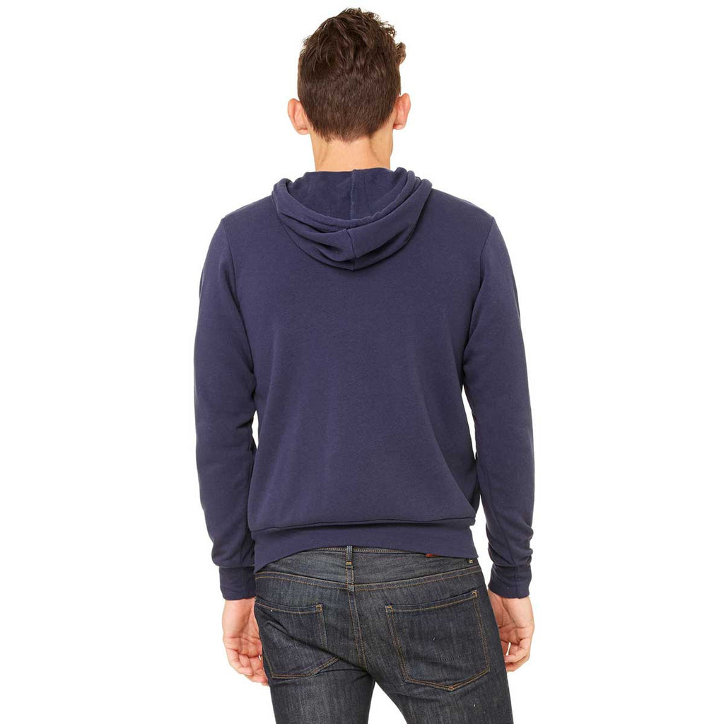 Bella + Canvas Unisex Navy Full-Zip Hoodie