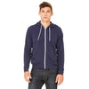 Bella + Canvas Unisex Navy Full-Zip Hoodie