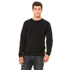 Bella + Canvas Unisex Black Crew Neck Sweatshirt