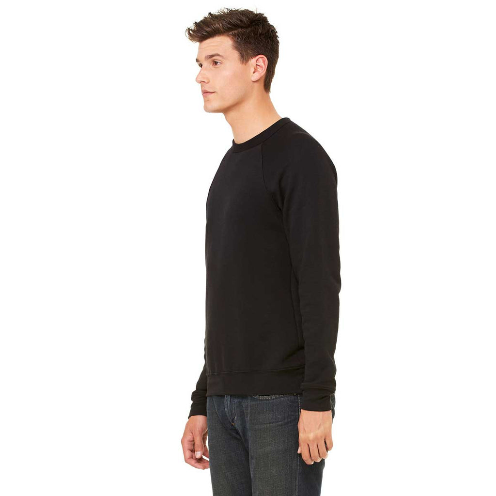 Bella + Canvas Unisex Black Crew Neck Sweatshirt