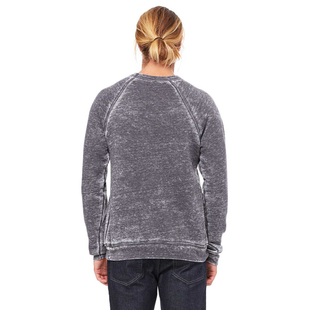 Bella + Canvas Unisex Grey Acid Fleece Crew Neck Sweatshirt