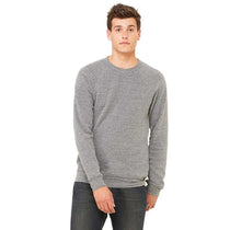 Bella + Canvas Unisex Grey Triblend Sponge Fleece Crew Neck Sweatshirt