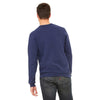 Bella + Canvas Unisex Navy Triblend Crew Neck Sweatshirt