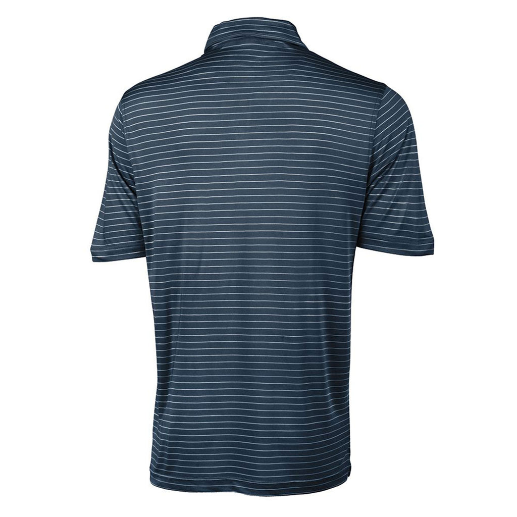 Charles River Men's Navy/white Stripe Wellesley Polo