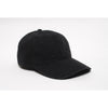 Pacific Headwear Black Buckle Strap Adjustable Bio-Washed Cap