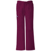 Cherokee Workwear Women's Wine Low-Rise Drawstring Cargo Pant