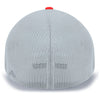 Pacific Headwear Silver/Red Universal Fitted Trucker Mesh Cap