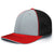 Pacific Headwear Silver/Black/Red Universal Fitted Trucker Mesh Cap