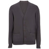 Edwards Men's Steel Grey V-Neck Cotton Blend Cardigan